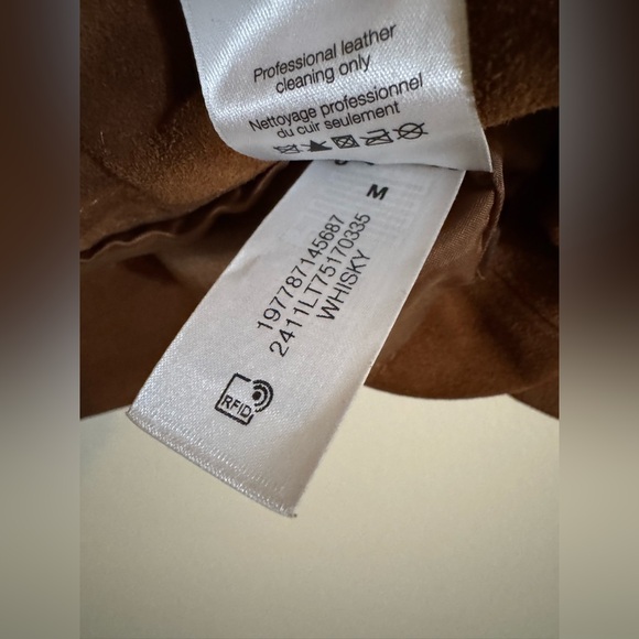 Veronica Beard New Suz Suede Dickey Chore Coat Jacket Whisky Size Medium - Picture 7 of 8